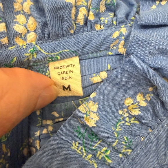 Doen Farley Short Sleeve Top Lapis Bluebell Ballad Size Medium - Picture 7 of 10